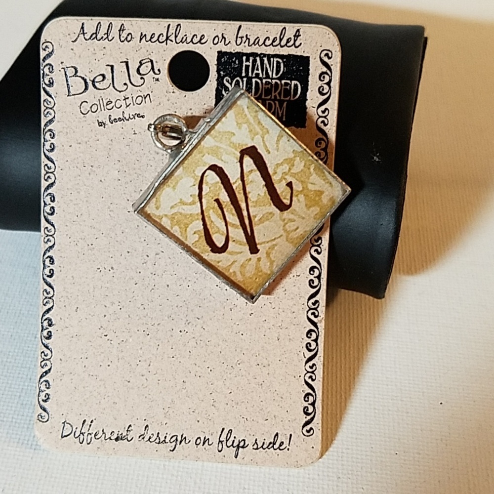 Bella By Beehive Double Sided " N " Hand Soldered Charm 1" - Picture 2 of 2